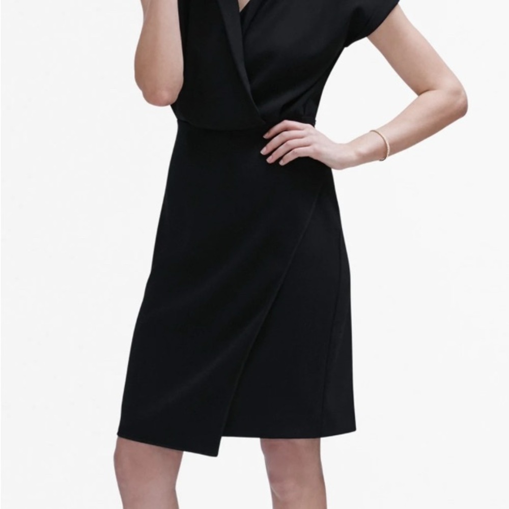 MM Lafleur Classic Black Midi Dress